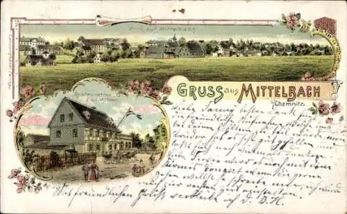 Litho Mittelbach Chemnitz in Sachsen, Gesamtansicht, Restaurant