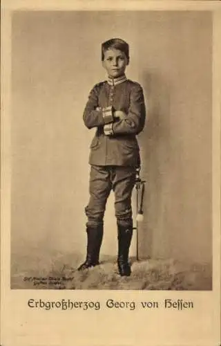 Ak Erbgroßherzog Georg von Hessen, Porträt in Uniform