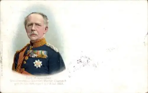 Ak Großherzog Carl Alexander von Sachsen Weimar Eisenach