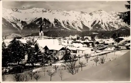 Foto Ak Igls Innsbruck in Tirol, Teilansicht, Nordkette, Winter