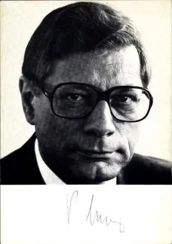 Ak Politiker Peter Lorenz, Portrait, Autogramm