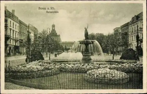 Ak Bonn am Rhein, Kaiserplatz, Brunnen