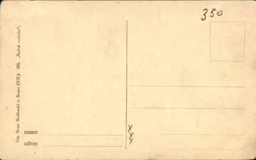 Ak Bergen Nordholland Niederlande, Bauernhof an der Guurtjeslaan