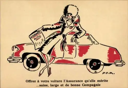 Künstler Ak Reklame, Geben Sie Ihrem Auto die Versicherung, die es verdient ...