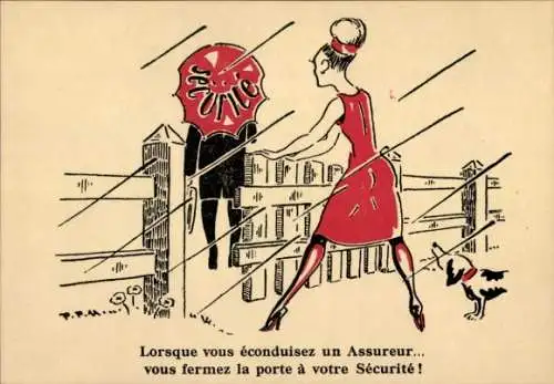 Künstler Ak Reklame, Wenn Sie einen Versicherer entlassen ...