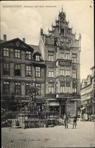Ak Hannover in Niedersachsen, Holzmarkt, Brunnen