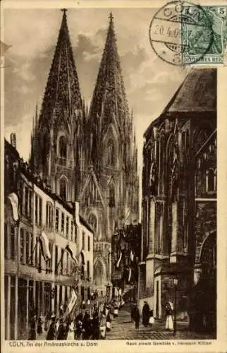 Ak Köln am Rhein, Andreaskirche, Dom