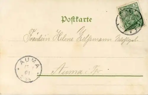 Perl Litho Vier Köpfchen, vier Blätter, Kleeblatt