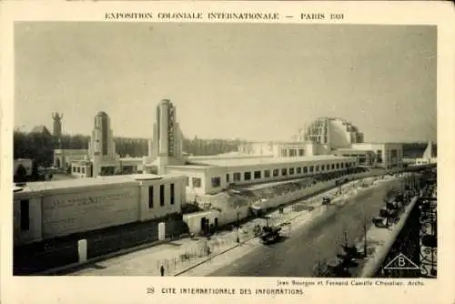 Ak Paris, Internationale Kolonialausstellung 1931, Cité Internationale des Informations