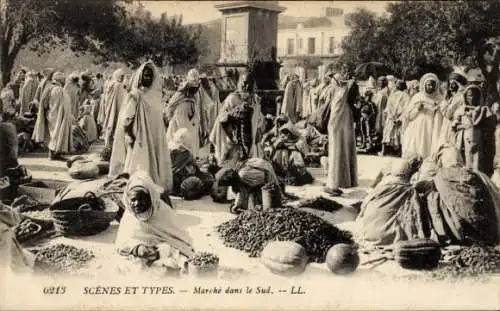 Ak Scenes et Types, Marche dans le Sud, Maghreb