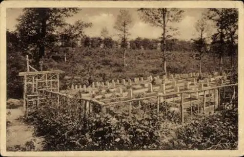 Ak Ehrenfriedhof des Reserve-Ersatz-Infanterie-Regiments Nr. 2, Soldatengräber