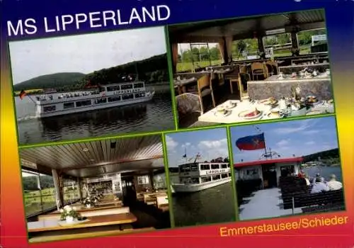 Ak MS Lipperland, Personenschifffahrt Emmerstausee, Schieder