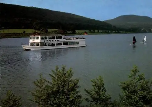 Ak MS Lipperland, Personenschifffahrt Emmerstausee, Schieder