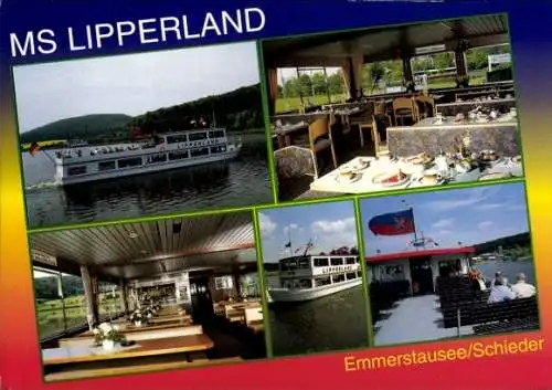 Ak MS Lipperland, Personenschifffahrt Emmerstausee, Schieder