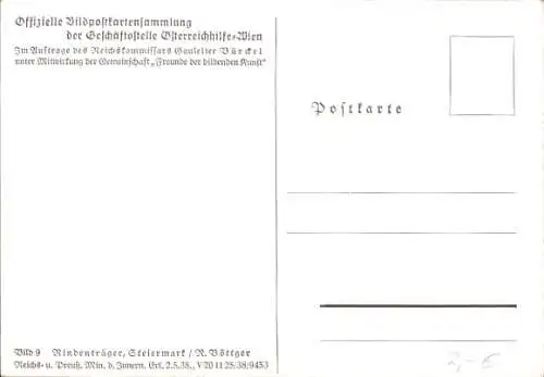 Künstler Ak Böttger, R., Stubenberg Steiermark, Rindenträger