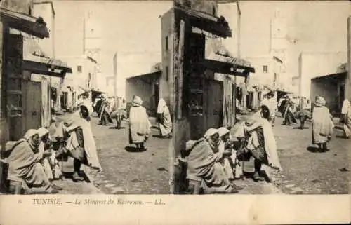 Stereo Ak Kairouan Tunesien, Das Minarett