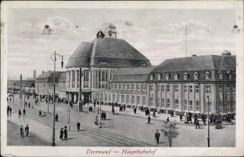 Ak Dortmund im Ruhrgebiet, Hauptbahnhof