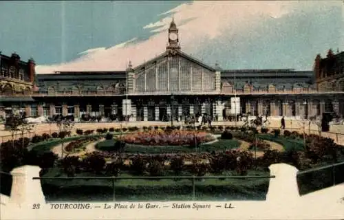 Ak Tourcoing Nord, Place de la Gare