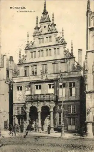 Ak Münster in Westfalen, Stadtweinhaus
