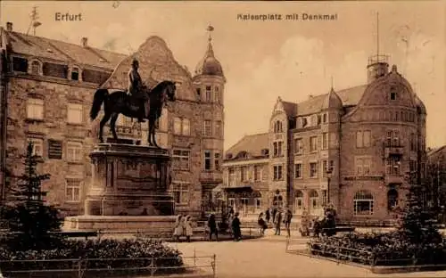 Ak Erfurt in Thüringen, Kaiserplatz, Denkmal