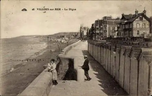 Ak Villers sur Mer Calvados, Digue