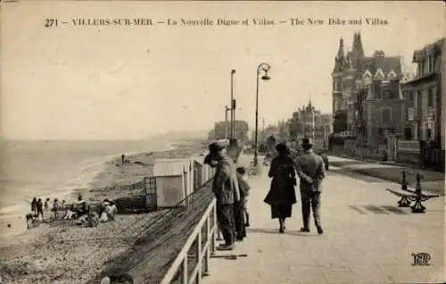 Ak Villers sur Mer Calvados, La Nouvelle Digue, Villas