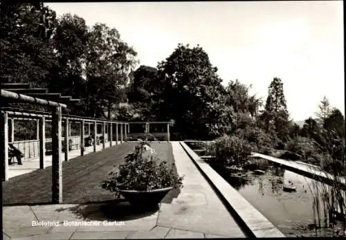 Ak Bielefeld in Nordrhein Westfalen, botanischer Garten, Teilansicht