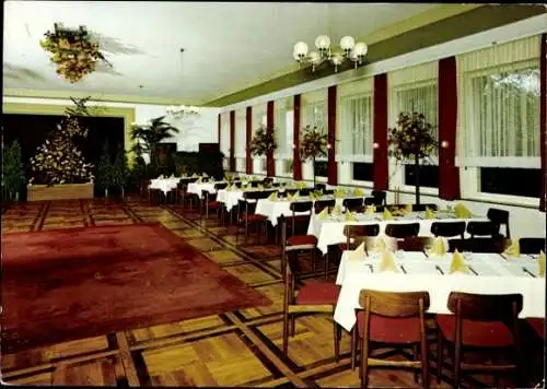 Ak Schloss Neuhaus Paderborn in Westfalen, Waldhotel Nachtigall, Restaurant, Bacchusstube, Saal