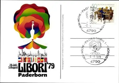 Ak Paderborn in Westfalen, Libori, 28. Juli bis 5. August 79, Fahnen