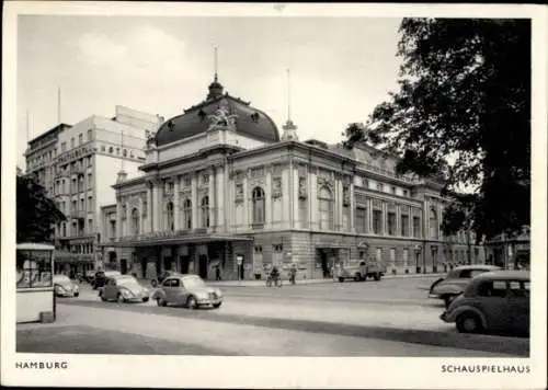 Ak Hamburg Mitte St. Georg, Deutsches Schauspielhaus, VW Käfer