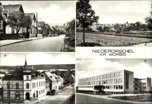 Ak Niederorschel im Eichsfeld Thüringen, Friedrich-Engels-Straße, Dr.-Theodor-Neubauer-Schule