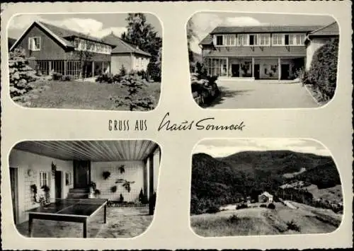 Ak Wieda Walkenried Harz, Haus Sonneck, Panorama, Tischtennisplatte