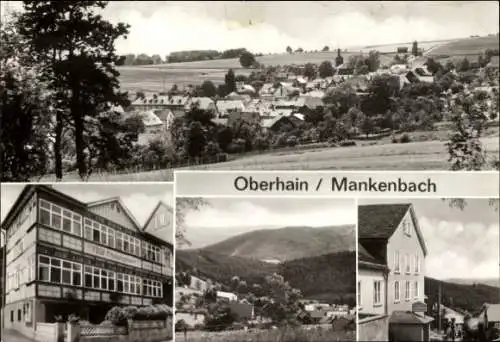 Ak Mankenbach Oberhain Königsee in Thüringen, Teilansicht, FDGB-Erholungsheim, Konsum-Gaststätte