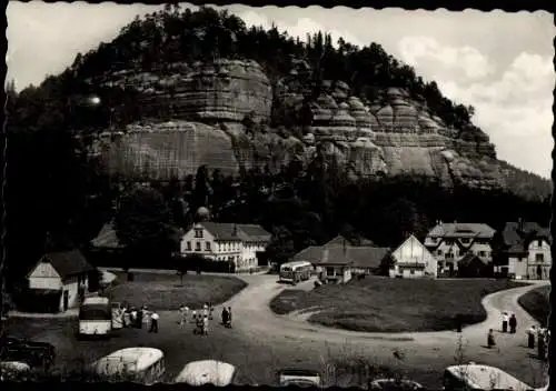 Ak Oybin in der Oberlausitz, Zittauer Gebirge, Berg Oybin