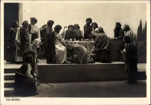 Ak Oberammergau in Oberbayern, Passionsspiele 1934, Theaterszene, Salbung