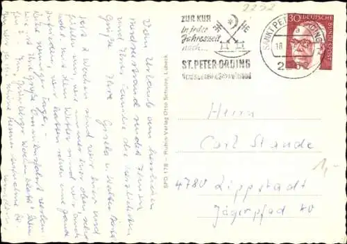 Ak Nordseebad Sankt Peter Ording, Leuchturm Böhl, Leuchtturm Westerhever, Rathaus, Seebrücke