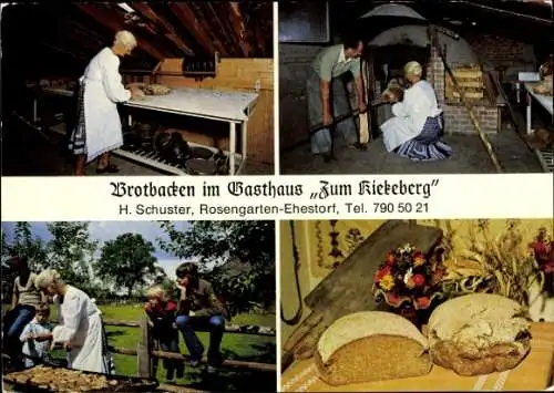 Ak Ehestorf Rosengarten in Niedersachsen, Brotbacken im Gasthaus Zum Kiekeberg, H. Schuster