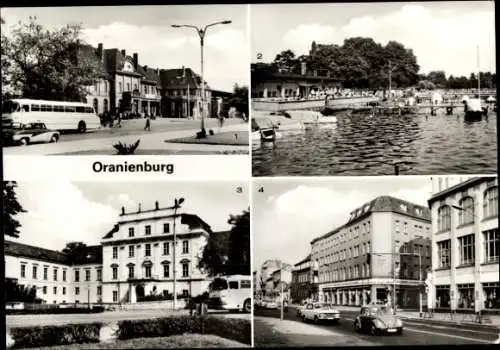 Ak Oranienburg in Brandenburg, Bahnhof, Gaststätte am Lehnitzsee, Schloss, Straße d. Friedens