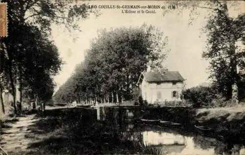 Ak Saint Germain les Couilly Seine et Marne, Schleuse, Kanal