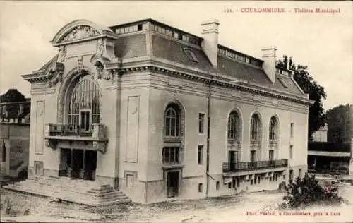 Ak Coulommiers Seine et Marne, Theater