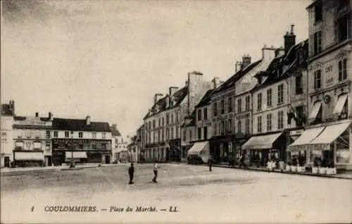 Ak Coulommiers Seine et Marne, Marktplatz