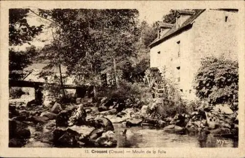 Ak Crozant Creuse, Moulin de la Folie