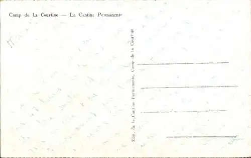 Ak La Courtine Creuse, Camp, La Cantine Permanente