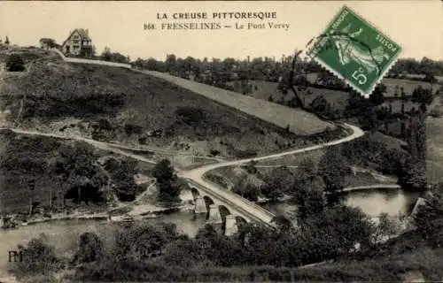 Ak Fresselines Creuse, Le Pont Vevy