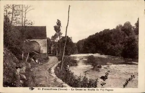 Ak Fresselines Creuse, La Creuse au Moulin du Puy-Rageau