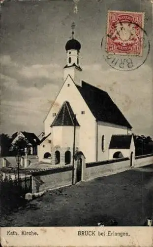 Ak Bruck Erlangen in Mittelfranken Bayern, Katholische Kirche