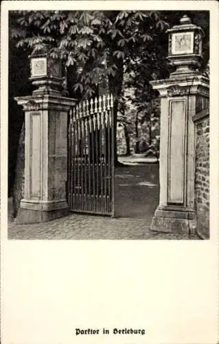 Ak Bad Berleburg Nordrhein Westfalen, Partie am Parktor
