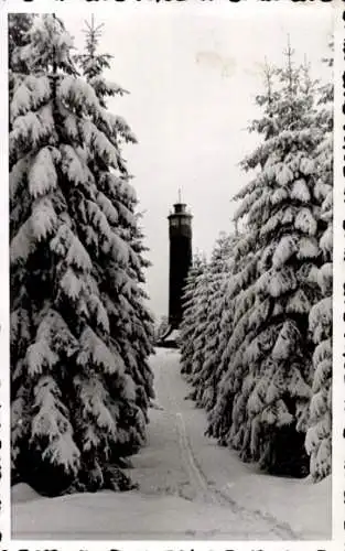 Ak Eichen Kreuztal in Westfalen, Kindelsbergturm, Winteransicht