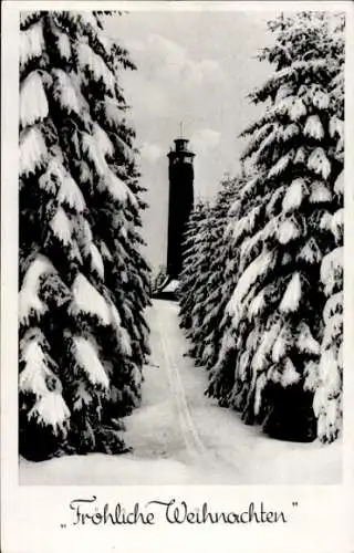 Ak Eichen Kreuztal in Westfalen, Kindelsbergturm, Winteransicht