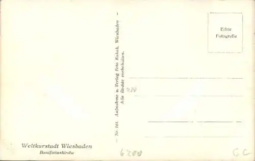 Ak Wiesbaden in Hessen, Bonifatiuskirche